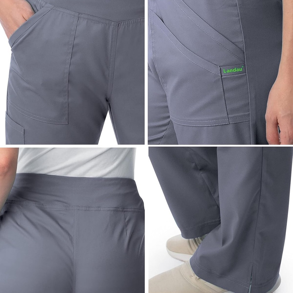 NWT Landau Proflex Tailored Fit Comfort Stretch 4-Pocket Scrub Pants Size S - Picture 9 of 10